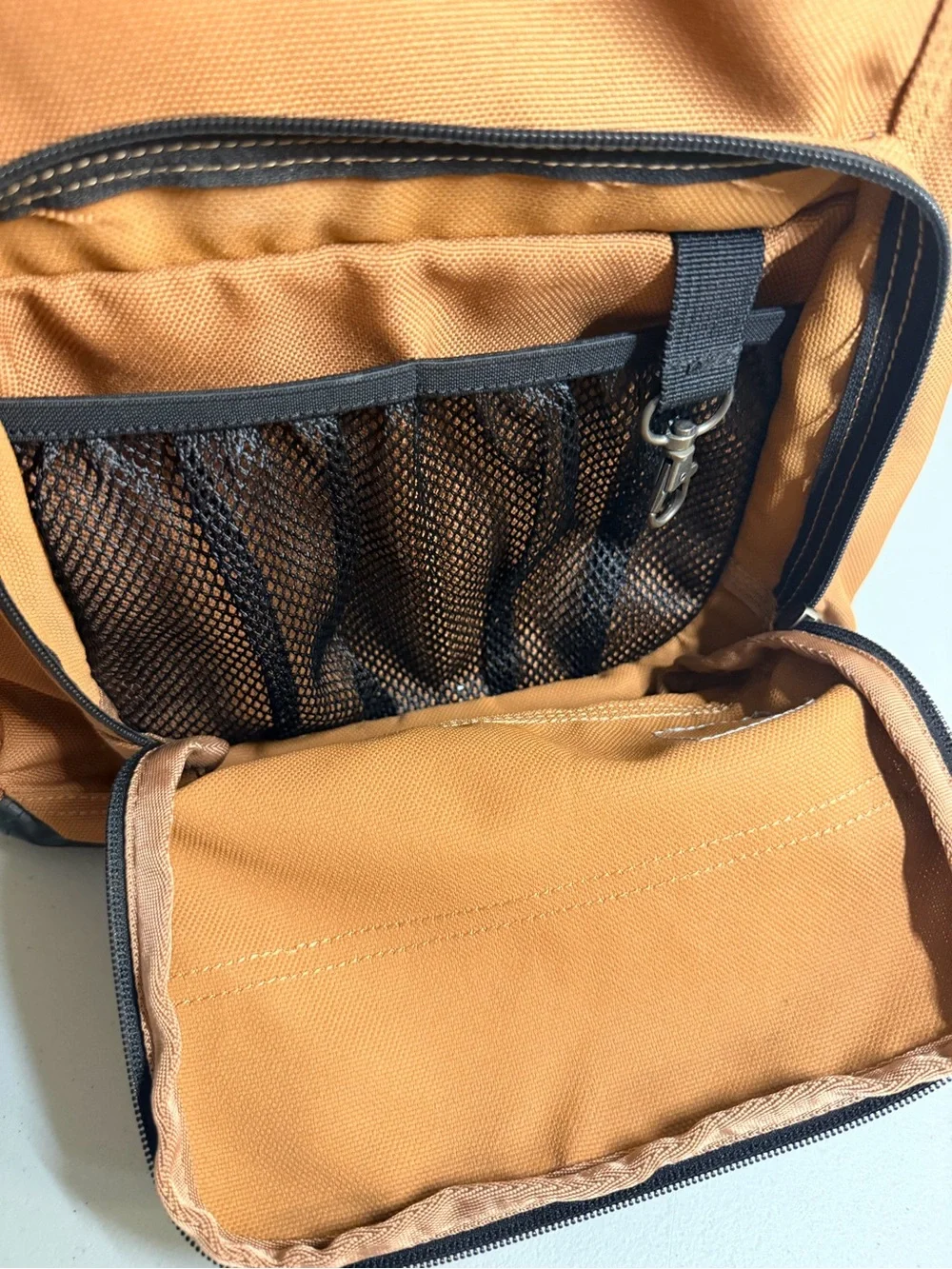 Carhartt Tan Canvas Backpack with Black Trim